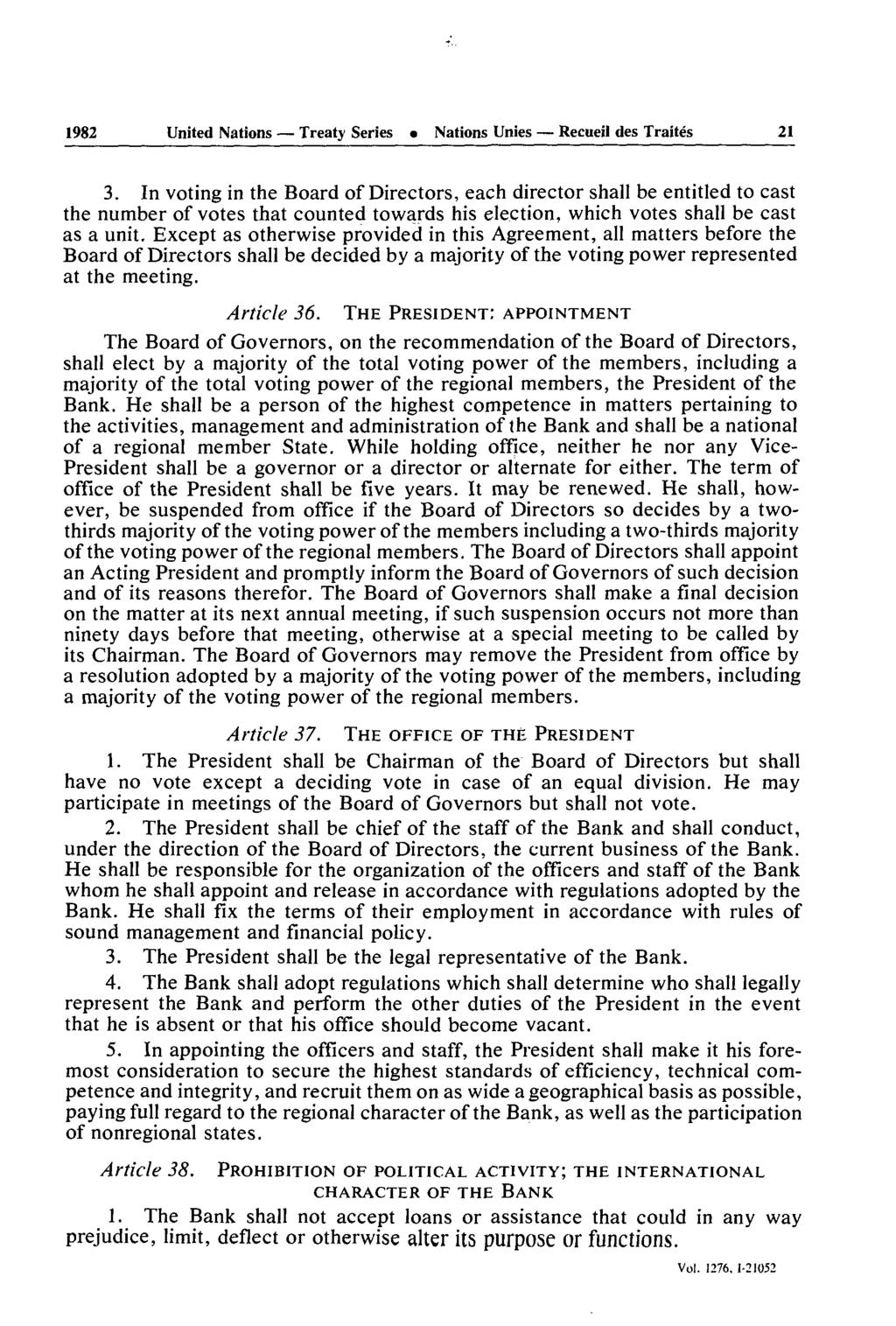 1982 United Nations Treaty Series Nations Unies Recueil des Traités 21 3.