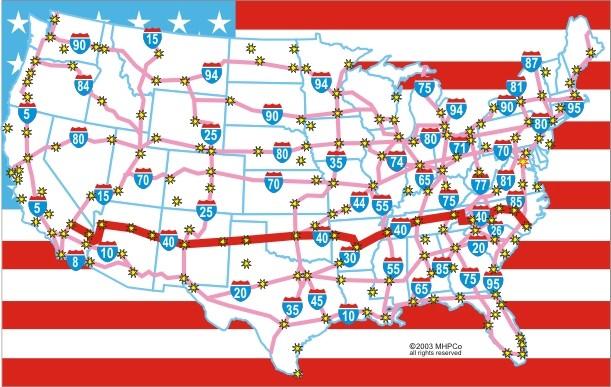 In 1956 Ike authorized a na&onwide highway network 41,000