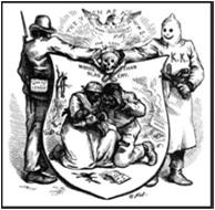 1865 Freedman's Bureau, to help former slaves, established. 1865 Ku Klux Klan organized in Pulaski, Tenn.