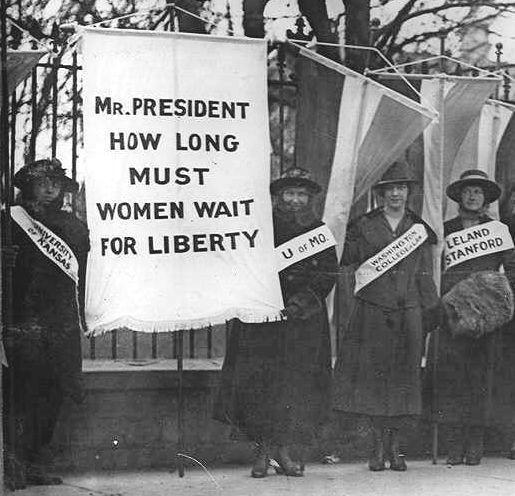 Document 6: Photographs of Women Protesting for Equal Rights Historical Background: At the turn of the century, many American women felt like