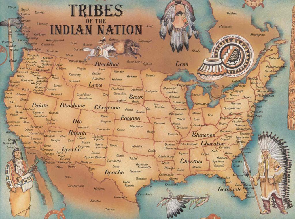 Tribes of the Indian Nations Map: 1 1