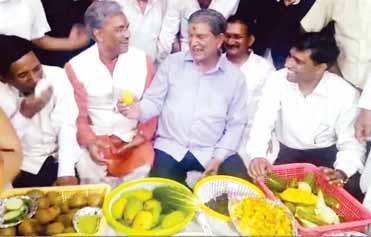 At a wedding point on East Canal Road, the senior Congress leader hosted a feast of mangoes, Pahadi cucumbers and he proposal raised by the TState Urban Development Minister a year ago for the