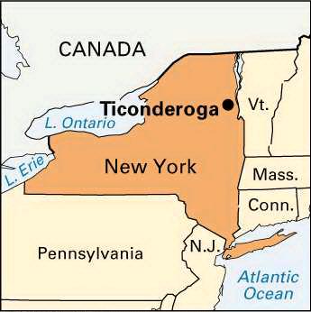 Fort Ticonderoga Key Waterway in Northern New York Led by Benedict Arnold and