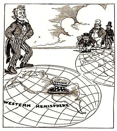 Monroe Doctrine The Monroe Doctrine said: 1. No more European colonization in America 2. European countries should not interfere with the newly independent nations 3. The U.S.