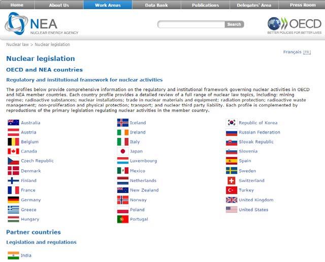 Other NEA Nuclear Law Resources Nuclear Legislation in OECD and NEA Countries