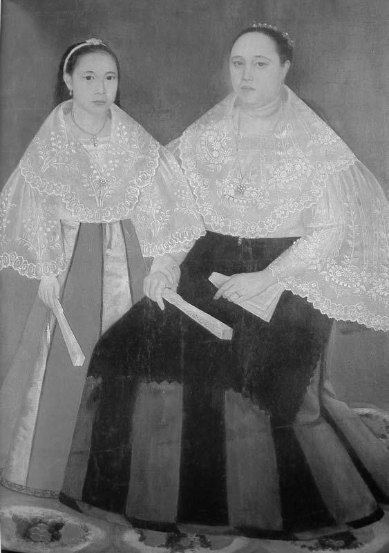 Defining The Filipino Woman in colonial Philippines 43 Figure 2.3 Two women in Maria Clara Dress. From the book by J. Moreno, Philippine Costume, Manila: J. Moreno Foundation, 1995.