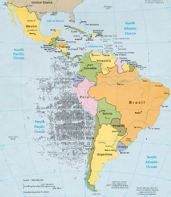 Less Developed Regions - Latin America Six regions are classified as less developed. The level of development varies widely among the six regions.