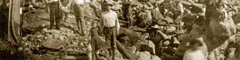 deposit of silver ore, discovered under what is now Virginia City, Nevada prospectors rushed to the area and Mining