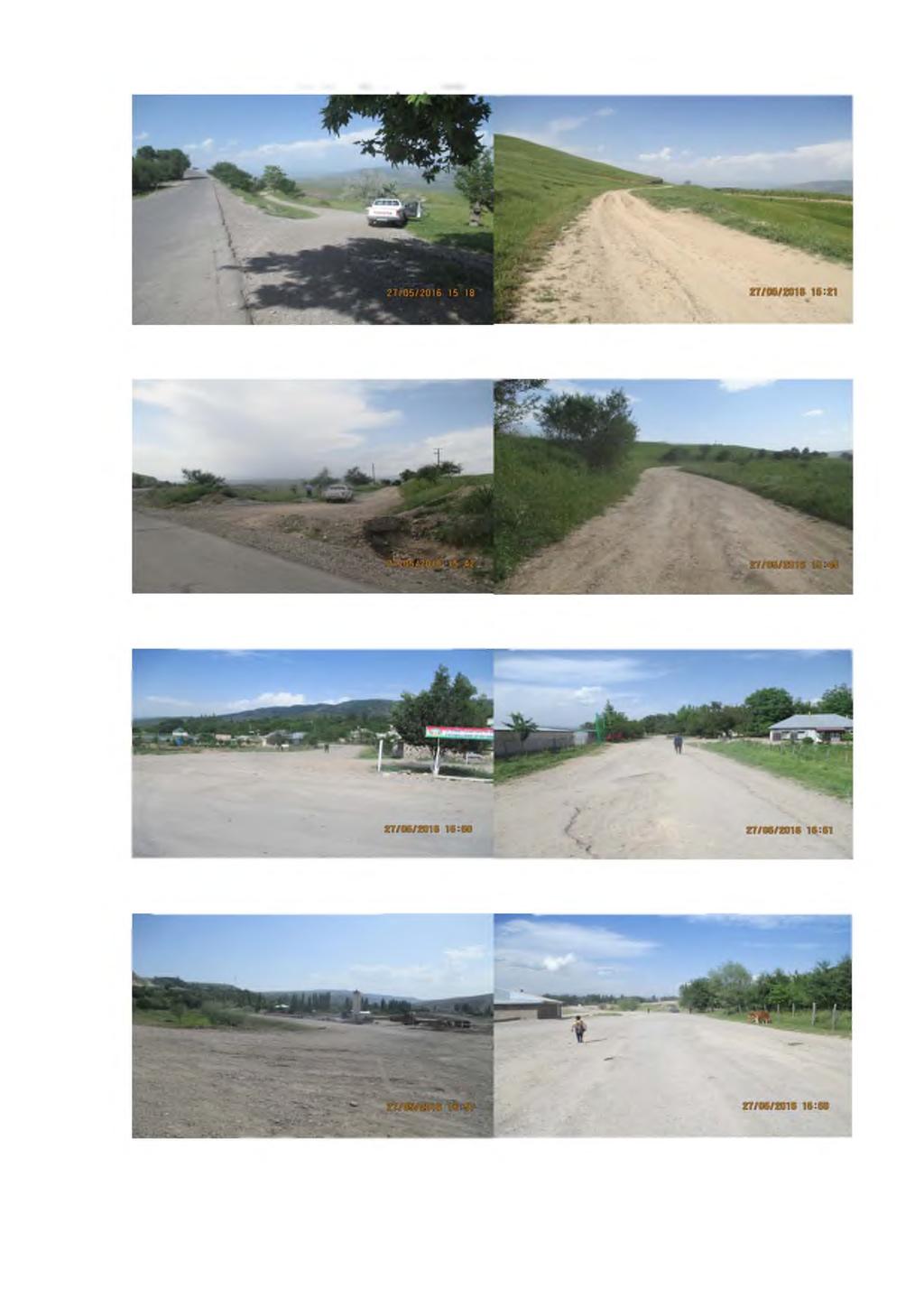 Photos of the rural feeder roads proposed for rehabilitation Road to