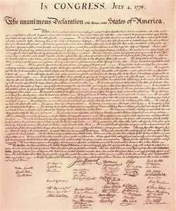 The Declaration of Independence Thomas Jefferson drafted the Declaration of Independence. He was influenced by men like John Locke and the Enlightenment.