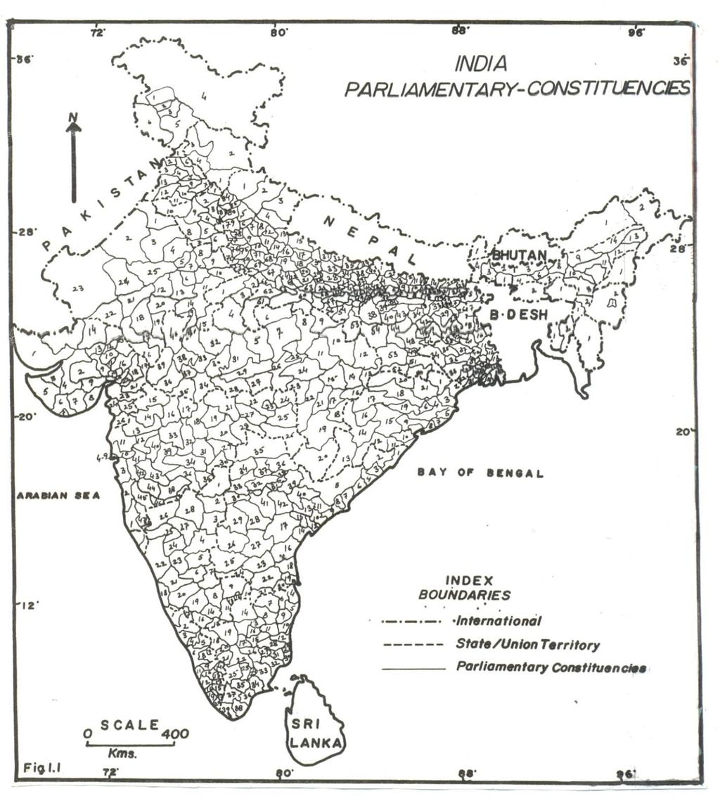 Figure 4.1: India Parliamentary Constituencies 5. Party Competition In Eleventh Parliamentary Election 5.