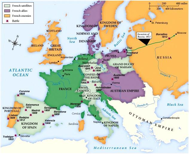 GEOGRAPHY: For this unit, you will compare Europe at the time of Napoleon (1810) and after the Congress