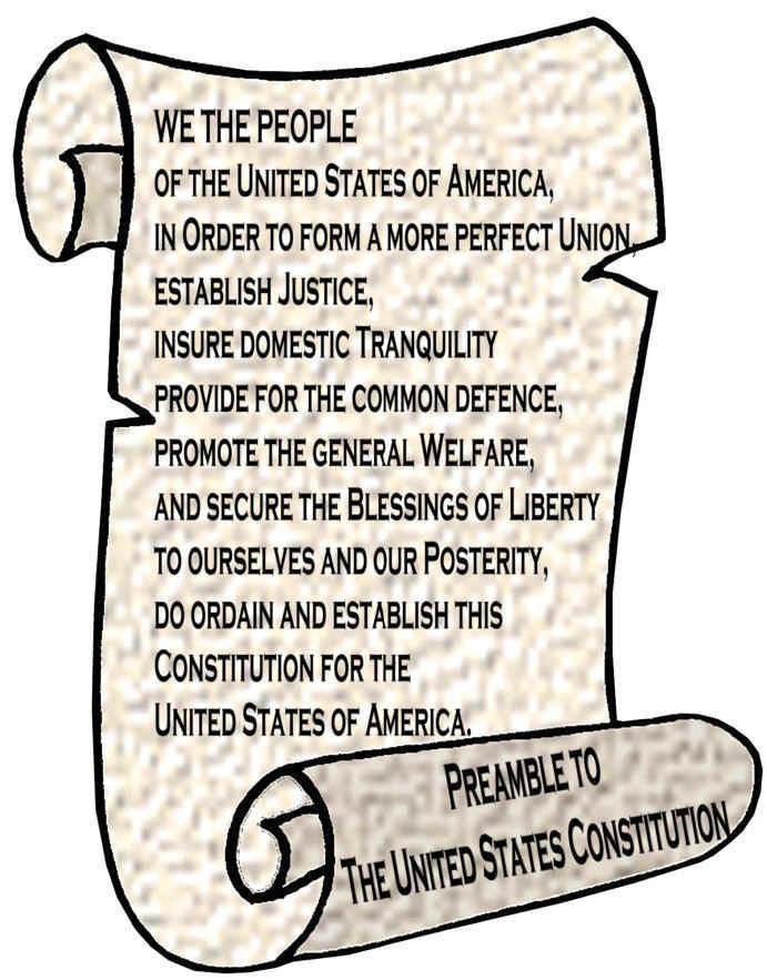 Preamble -An Introduction To the whole Constitution -Gives the purposes and goals of government -We, the people of the United States, in Order to from a more perfect Union, establish Justice, insure
