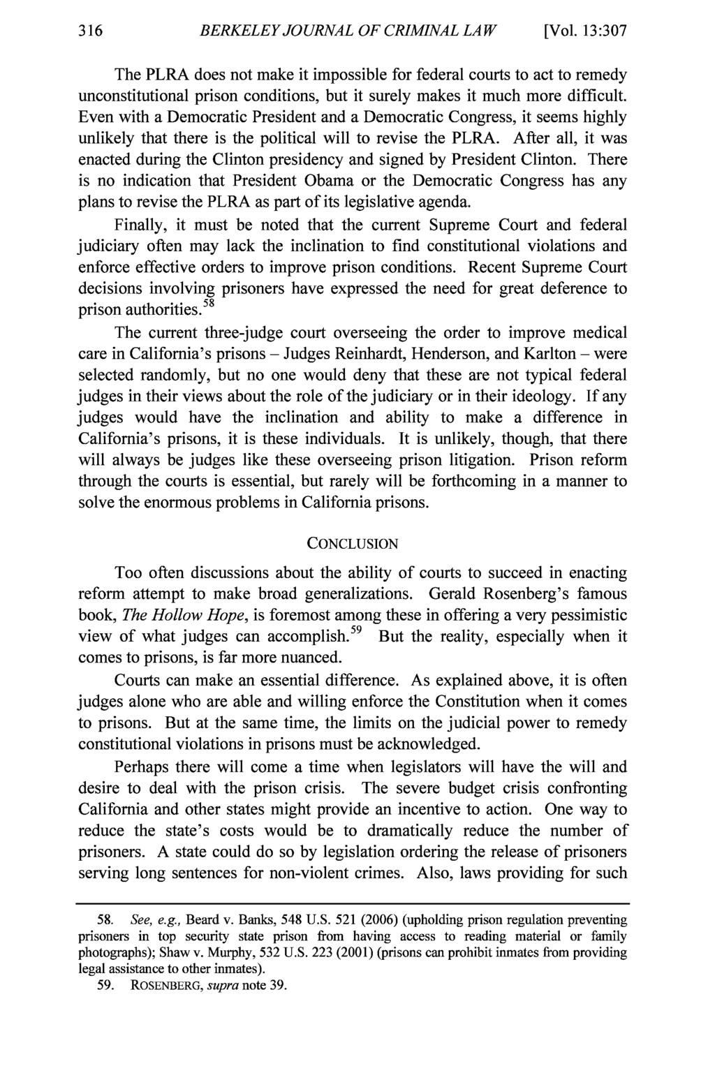 BERKELEY JOURNAL OF CRIMINAL LAW Berkeley Journal of Criminal Law, Vol. 13, Iss. 2 [2008], Art. 5 [Vol.