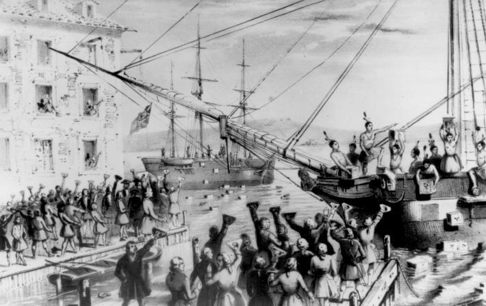 Stamp Act Congress: o Widespread protests and in 16 December 1773, the Boston Tea Party