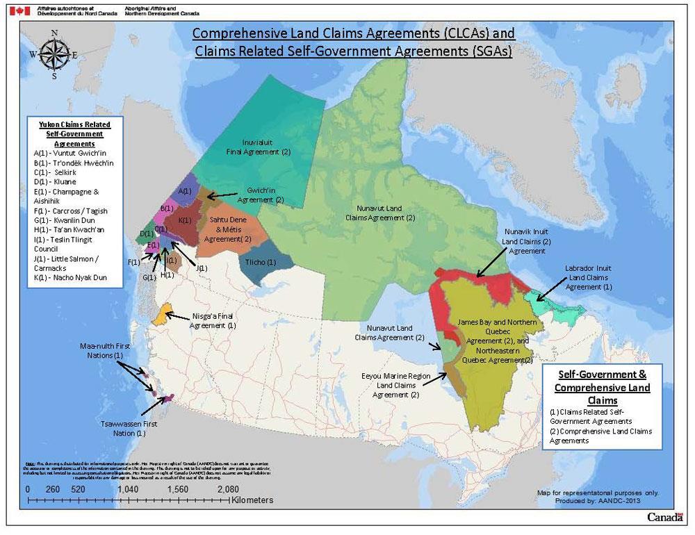 The Northeastern Quebec Agreement Indigenous land claims in Canada Source: Indigenous and Northern