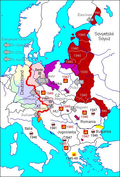 2nd Myth: Eastern Europe Initially, Soviets aims toward Eastern Europe reflected a mix set of motives Conquer and