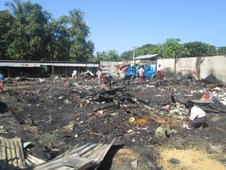 (4) Burning of Nant Thar Kwin [Market] On December 10 th 2012, 29 stalls in Nant Thar Kwin Market and 15 rooms in Byar Kya Market were burnt.