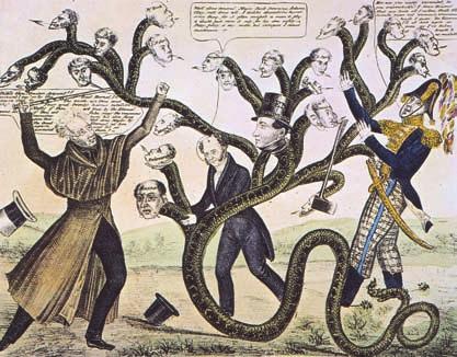 Primary Source POLITICAL CARTOON Jackson against the Bank Andrew Jackson s fight with the Bank was the subject of many political cartoons, like this one.