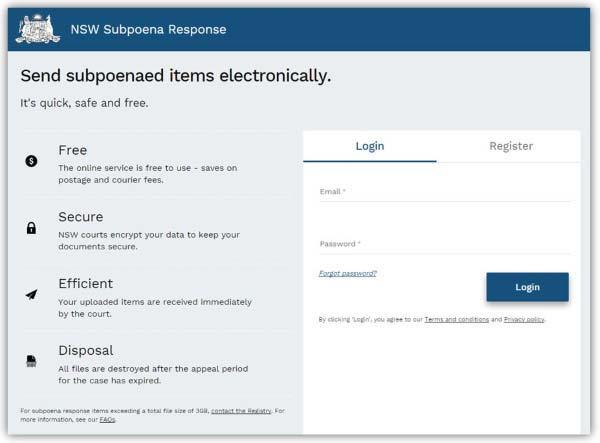 Instructions for the producer to respond to subpoenas electronically: You can