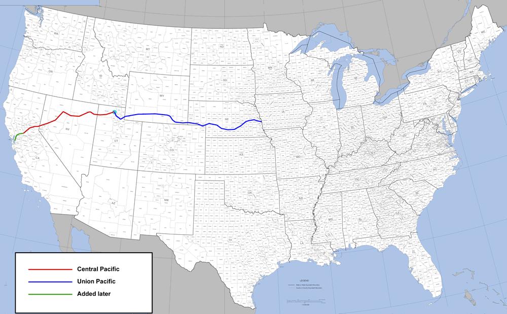 1 st transcontinental railroad connected the west coast