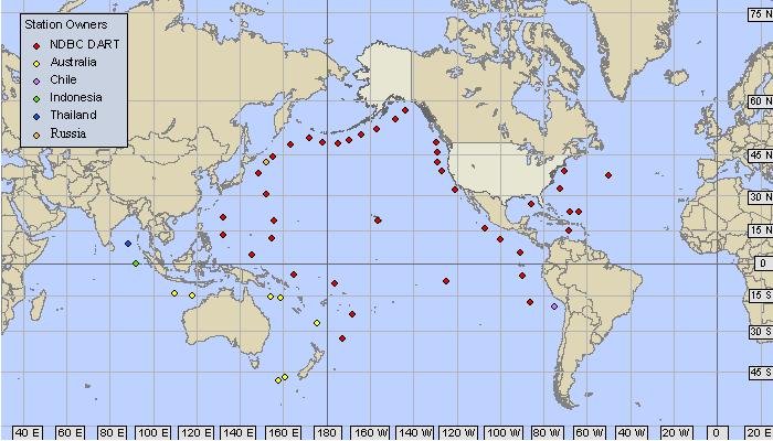 Figure 3. Locations of Deep-ocean Assessment and Reporting of Tsunamis (DART) Buoys Source: National Oceanic and Atmospheric Administration, National Data Buoy Center, at http://www.ndbc.noaa.