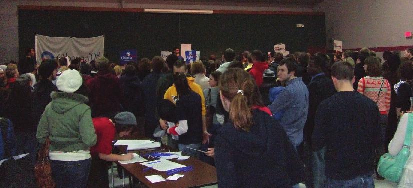 Chapter 9 Political Parties 347 Figure 9.10 Caucus-goers gather at a Democratic precinct caucus on January 3, 2008, in Iowa City, Iowa.