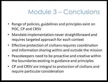 Module 3 Operational Framework Wrap Up M o d u l e 3 Operational Framework Slide 78 At the conclusion of Module 3, some key elements should have become clear: Relevant POC guidance regarding tactical