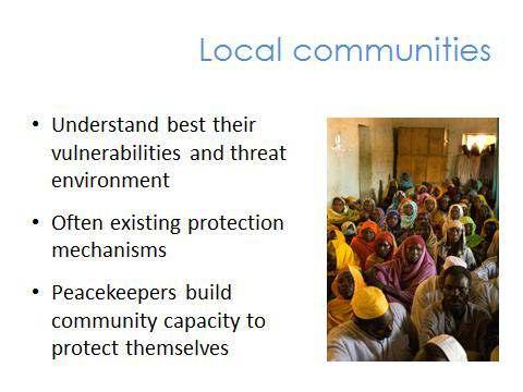 Module 1 Lesson 1.3: Protection Actors Slide 39 Key Message: Local communities have a critical role to play in their own protection.