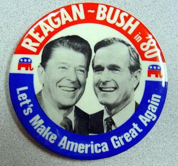 Bush is running mate Reagan served 2 terms as governor of California Originally a New Deal Democrat, had become a conservative Republican