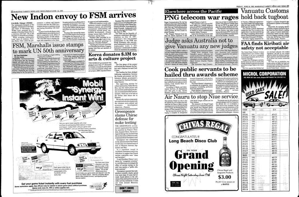 22-MARANAS VARETY NEWS AND VEWS-FRDAY-JUNE 16, 1995.