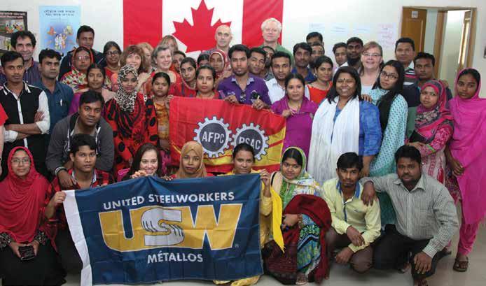 Supporting Worker Rights in Bangladesh The Canadian delegation returned home from Bangladesh convinced of the importance of ongoing solidarity actions in support of Bangladesh garment workers.