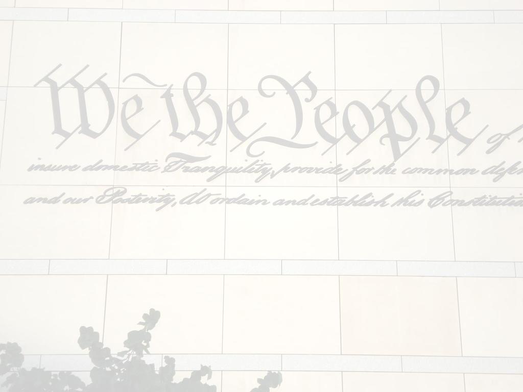 Section 1: the Preamble Preamble: statement of purpose of the Constitution We the People of the United States, in Order to form a more perfect Union, establish Justice, insure domestic Tranquility,