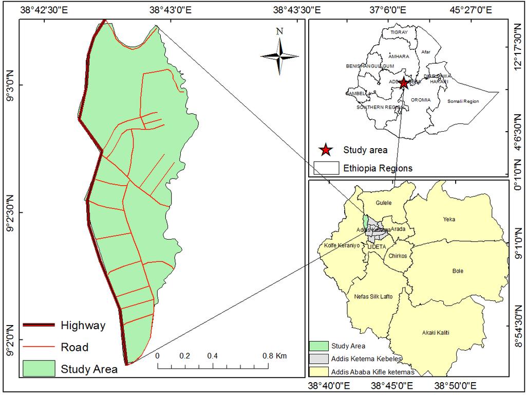 Figure 2: Map of Wereda 10, Addis Ketema Sub city,addis Ababa