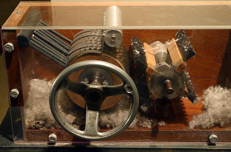 Cotton gin, patented March 1794 Eli Whitney Huge increase
