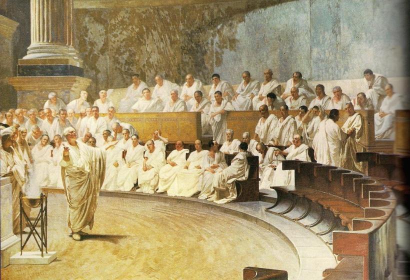 Ancient Roman Government Rome became a republic, which is a form of government with elected officials. Senators were elected to represent the interests of the ruling nobility or patricians.