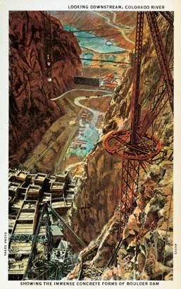 478-483-Chapter 14 10/21/02 5:25 PM Page 480 Page 3 of 6 This 1930s postcard, displaying a handcolored photograph, shows the mammoth scale of Boulder Canyon and Boulder Dam.