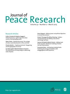 Peace Research: Just the Study of War * Negative Definition of Peace * Gleditsch, N.