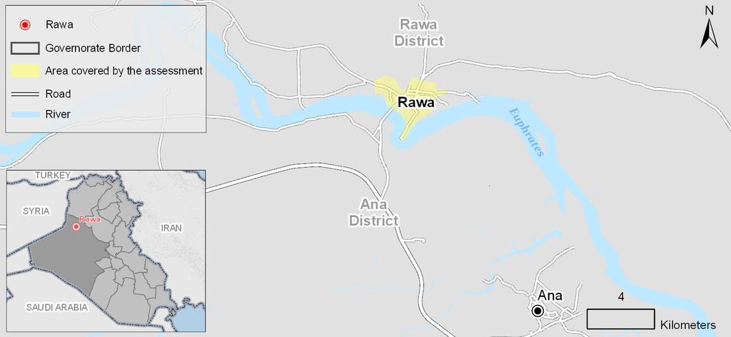 Rapid Overview of Areas of Return (ROAR) Rawa and Surrounding Areas Anbar Governorate, Iraq - July 2018 FOR HUMANITARIAN PURPOSES ONLY Overview Rawa is one of the main urban centres in western Anbar