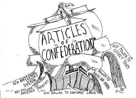 Political Cartoon: Articles of Confederation Rough Sailing Ahead 1. What does the ship represent? 2. What do the waves represent? 3.