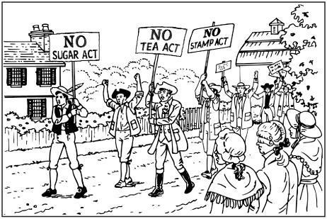 Colonists protest by boycotting British goods The Stamp Act was repealed by replaced by