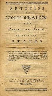1607-1787 Articles of Confederation This is the first government adopted by