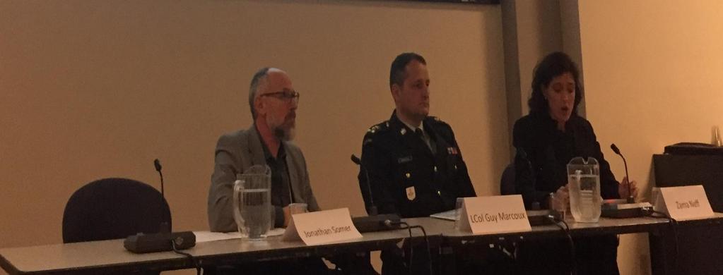 Panel 1: Child Soldiers(from left to right): Moderator, Mr. Jonathan Somer; Lt-Col.