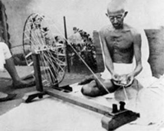 Gandhi Leads Non-Violent Protests Boycotts British goods