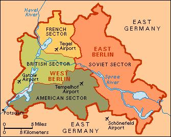 Another problem of the Cold War was the division of Germany At the end of WWII, the Allies divided Germany into four sections