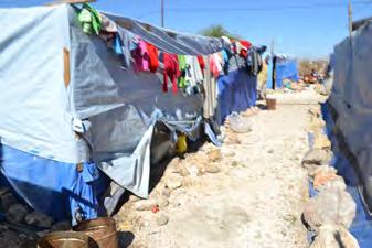 The camp and its residents are facing many challenges, some of which include: - Lack of water: The municipality provides Water once every 3