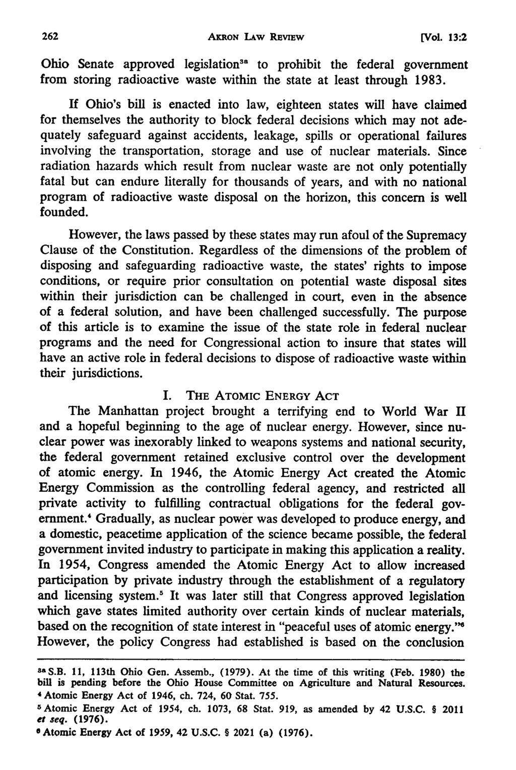 Akron Law Review, Vol. 13 [1980], Iss. 2, Art. 2 AKRON LAW REvEEw [Vol.