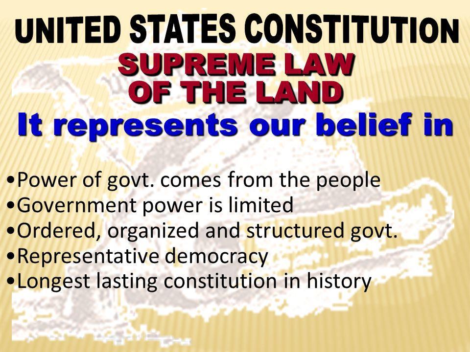 Continuing Relevance of the Constitution Constitution is oldest written national constitution still in use Constitution s elastic clause allows
