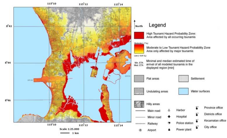 tsunami hazard probability along the coast (1) Tsunami hazard and disaster risk profile (2)