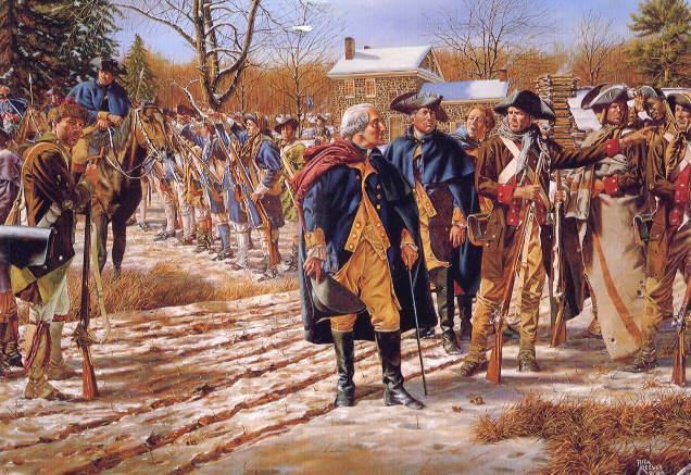 First US Army made up of volunteers, militias and Minutemen. George Washington chosen as the first Commanding General. Not an army of professionals but mostly farmers.